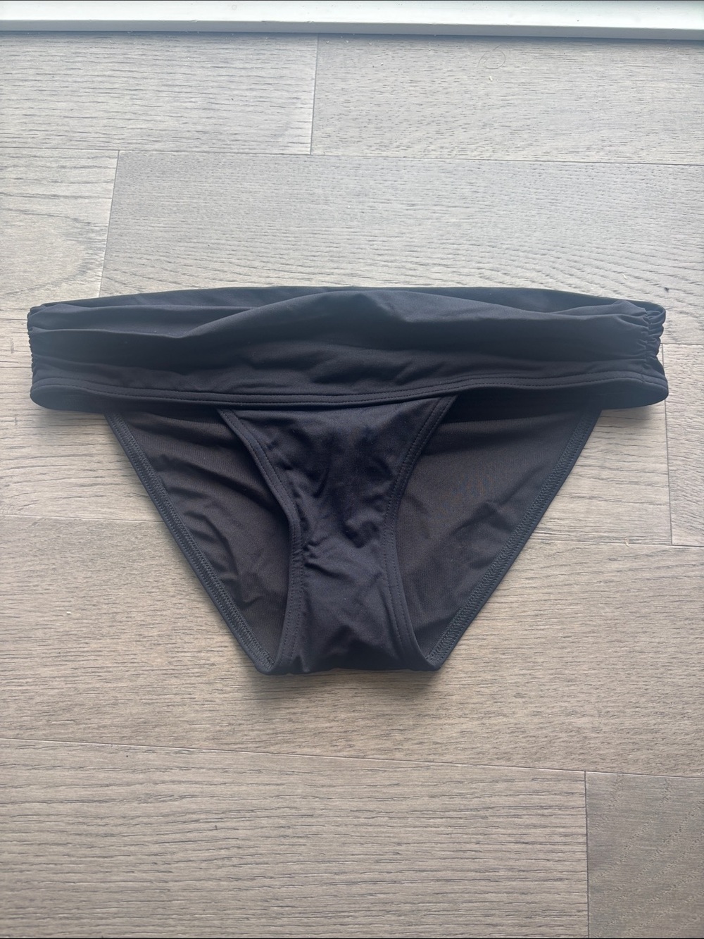 Victoria's Secret Black Fold-Over Bikini Bottoms